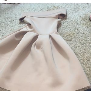 Tan body con material dress